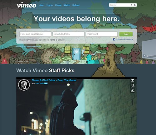 Vimeo Homepage